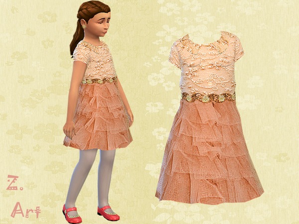 Sims 4 Little Princess dress by Zuckerschnute20 at TSR
