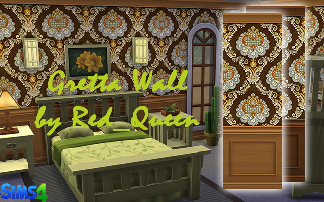 Sims 4 Gretta Wall by Red Queen at ihelensims