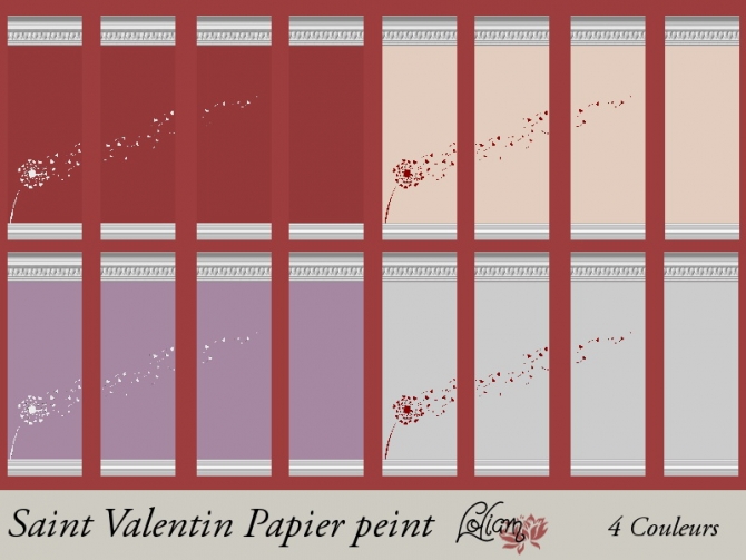 Sims 4 SAINT VALENTINE wallpaper by loliam at Sims Artists