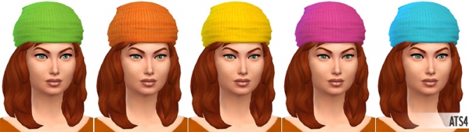 Sims 4 Beanie for Kids & more AF/M Beanie colors at Around the Sims 4