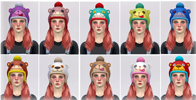 Sims 4 Hats O,R. conversion child to AF/M at Jenni Sims