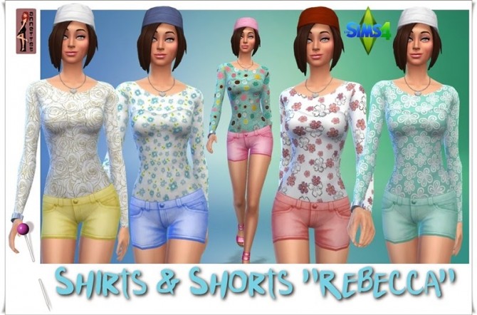 Sims 4 Rebecca Shirts & Shorts at Annett’s Sims 4 Welt