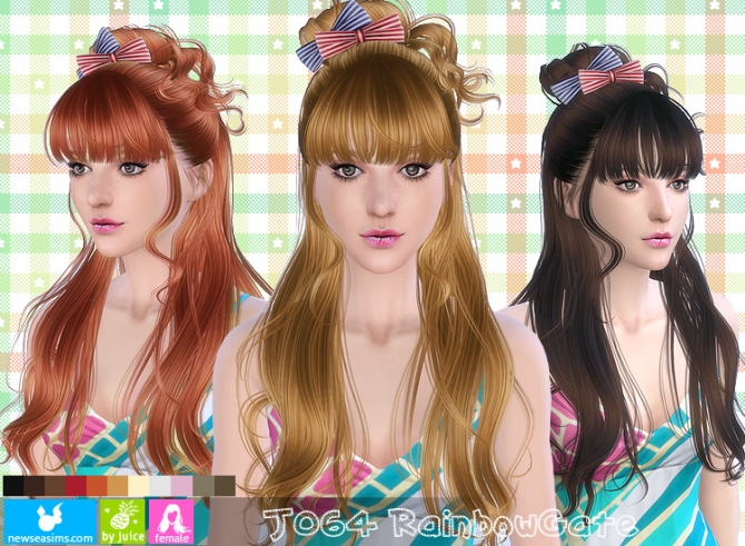 Sims 4 J064 Rainbow Gate hair (Pay) at Newsea Sims 4