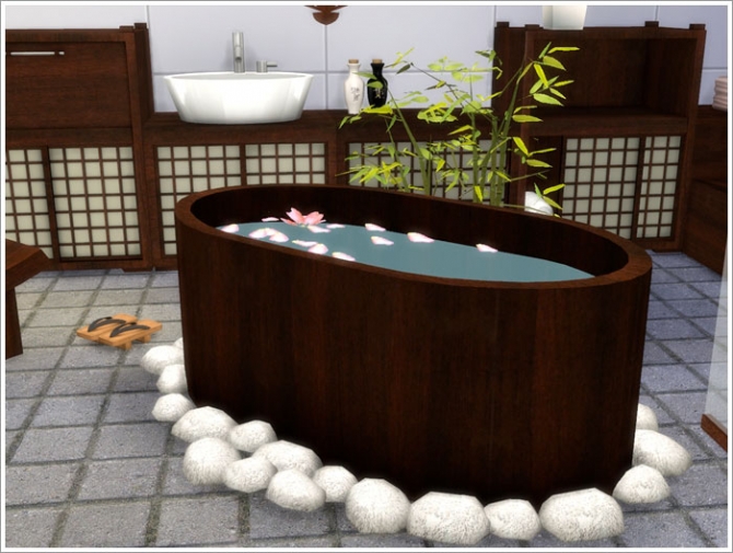 Sims 4 Asian bathroom at Sims by Severinka