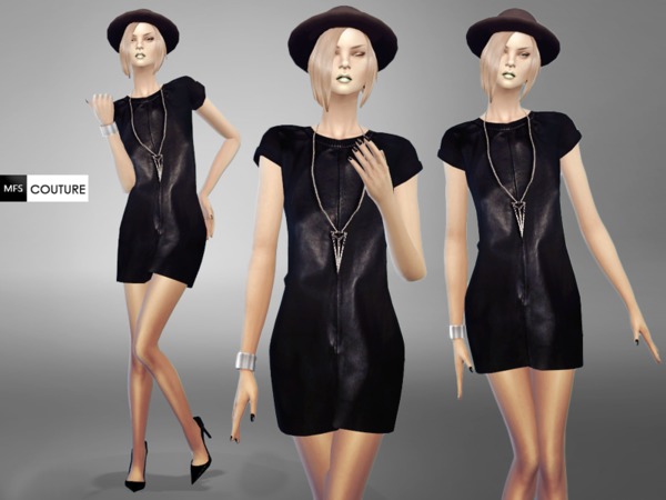 Sims 4 MFS Olivia Dress by MissFortune at TSR
