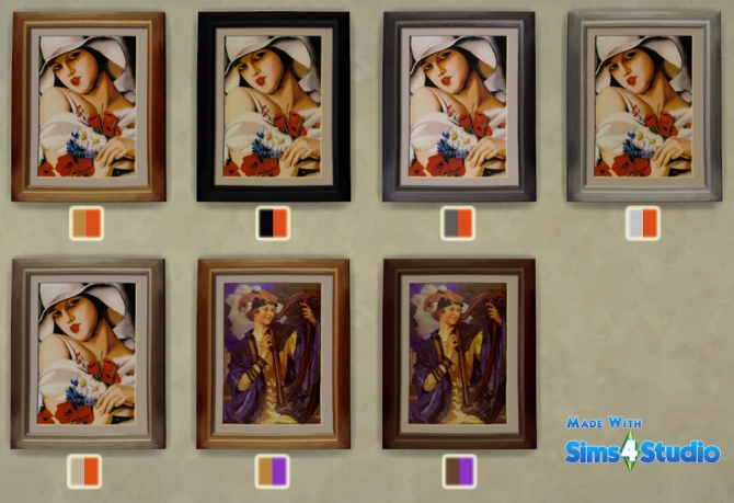 Sims 4 Female portraits and flower paintings at Sophia Virtual Estate