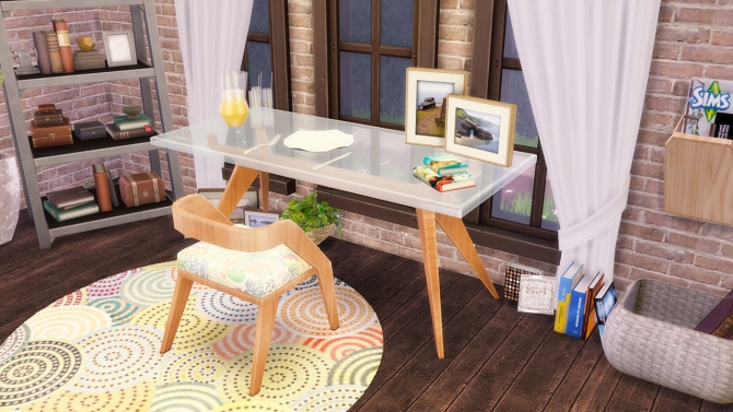 Sims 4 Wooden Dining Set at Simkea