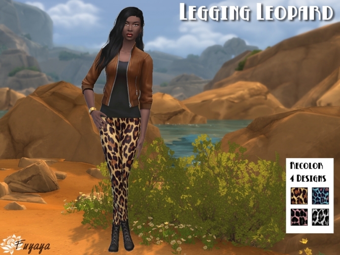 Sims 4 Leopard leggings at Sims Artists