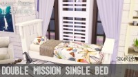 Double Mission Single Bed White Frame at Simkea