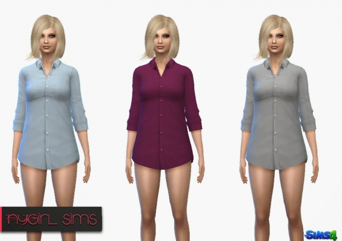 Sims 4 Plain Business Shirt at NyGirl Sims