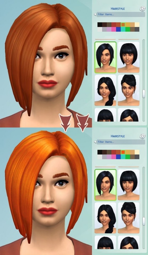 Sims 4 Ginger All The Hairs Female Edition by Caitie at Mod The Sims