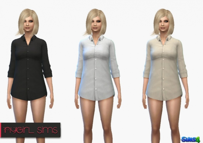 Sims 4 Plain Business Shirt at NyGirl Sims