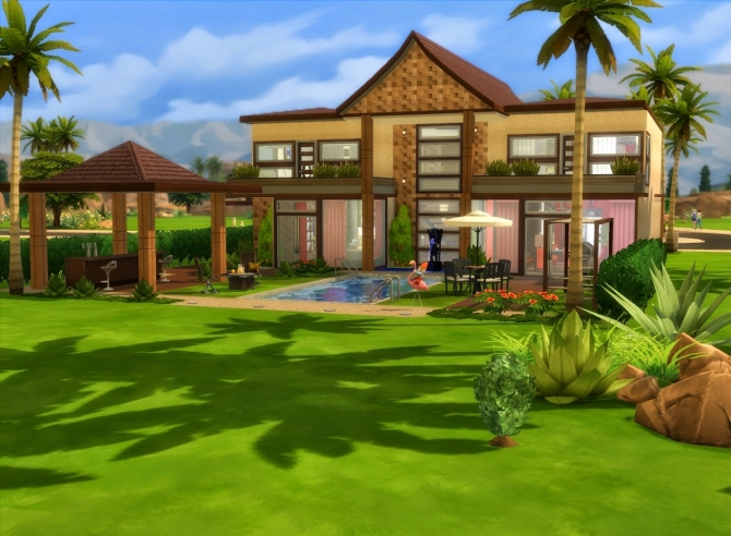 Sims 4 Amanzi house at Architectural tricks from Dalila