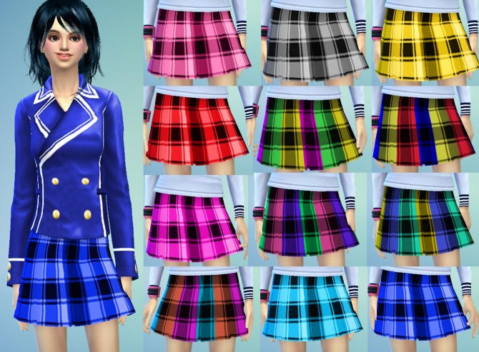 Sims 4 AKB48 School uniform dress by karzalee at Mod The Sims
