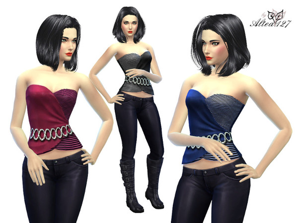Sims 4 Elegant Top by Altea127 at TSR