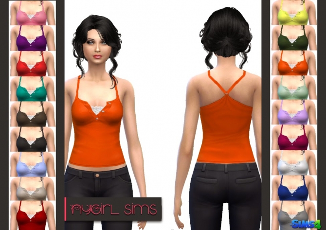 Sims 4 Racer Back Collared Tank at NyGirl Sims