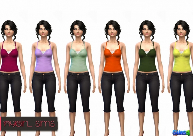 Sims 4 Racer Back Collared Tank at NyGirl Sims