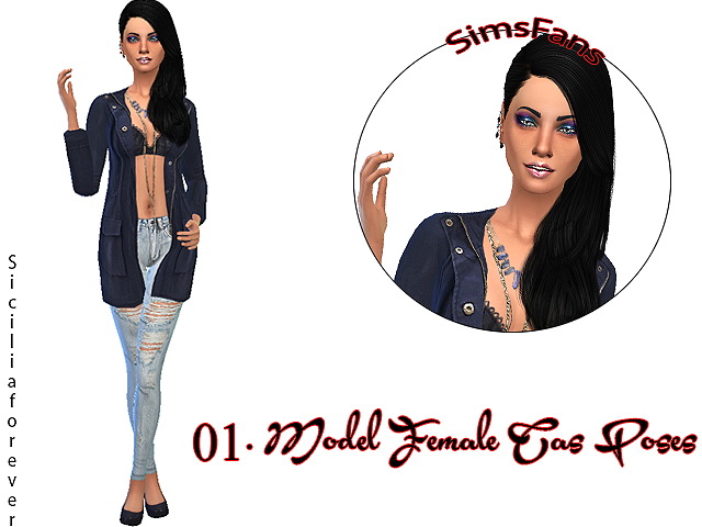 Sims 4 Model Female Gameplay/CAS Poses by Siciliaforever at Sims Fans
