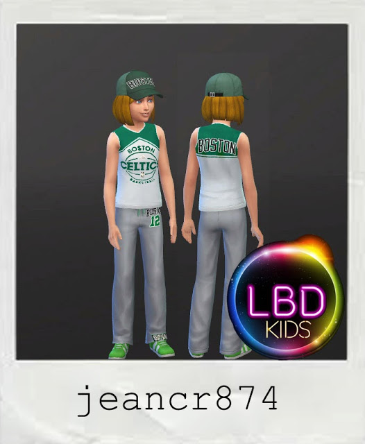 Sims 4 Boston Celtics clothes by jeancr874 at La Boutique de Jean
