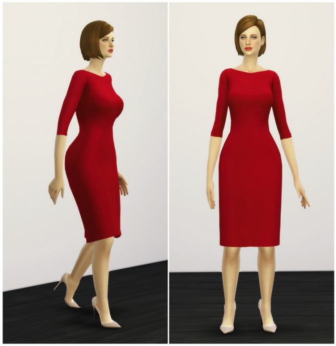 Sims 4 Basic pencil dress at Rusty Nail