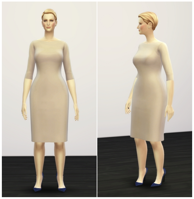 Sims 4 Basic pencil dress at Rusty Nail