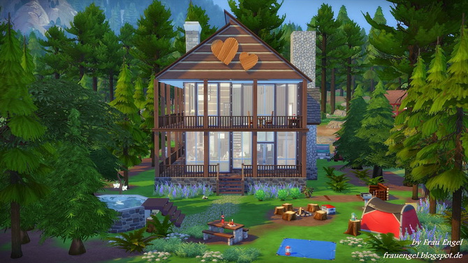 Sims 4 Forest shelter by Julia Engel at Frau Engel