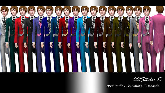 Sims 4 Kuroshitsuji sebastian suit at Studio K Creation