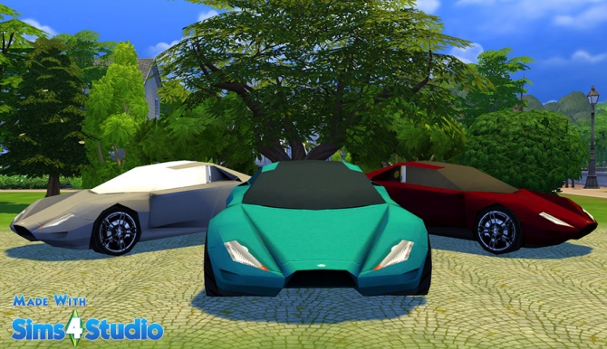 Sims 4 Decorative supercar 2 new finishes at Sophia Virtual Estate