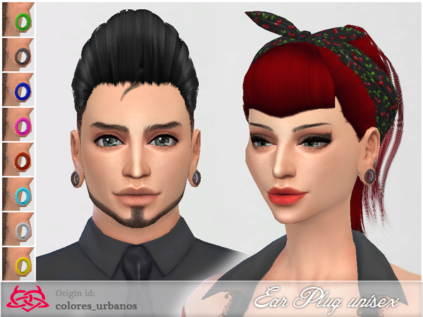 Sims 4 Basic Ear Plug Piercing by Colores Urbanos at TSR