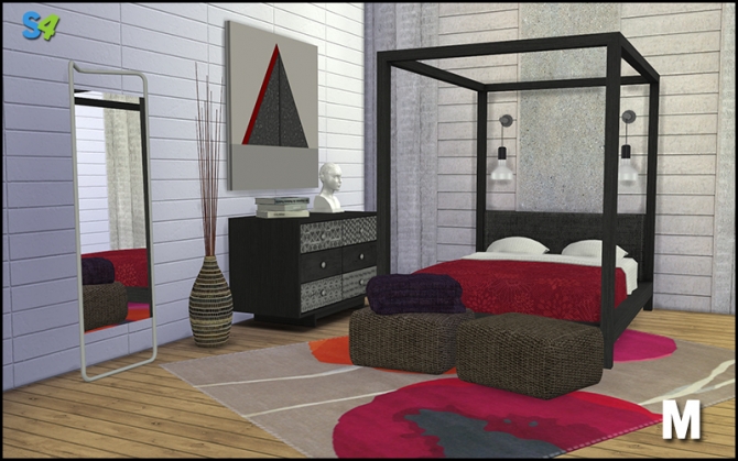 Sims 4 Courcelles bedroom at Mango Sims