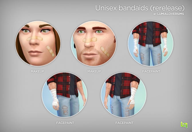Sims 4 Bandaids re release at LumiaLover Sims
