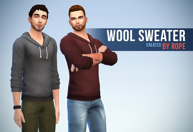 Sims 4 Wool Sweater by Rope at Simsontherope