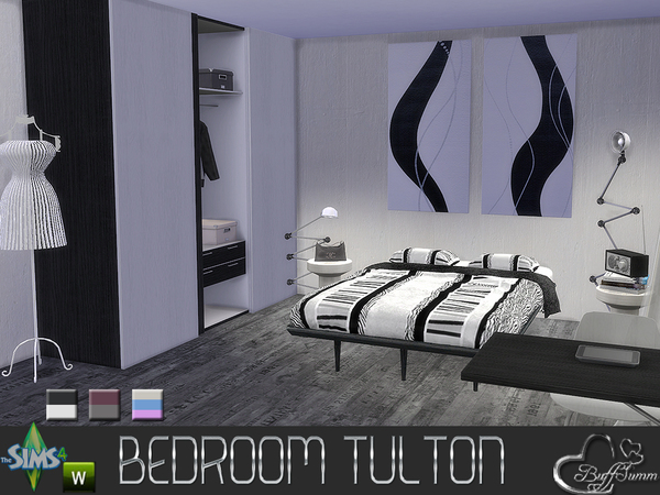 Sims 4 Tulton Bedroom ReColor 1 by BuffSumm at TSR