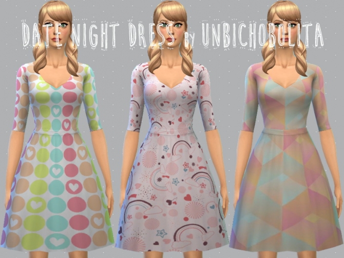 Sims 4 Night dress at Un bichobolita