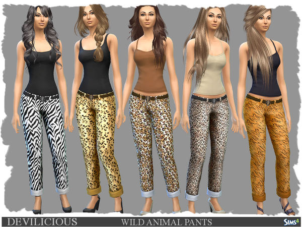 Sims 4 Wild Animal Pants by Devilicious at TSR
