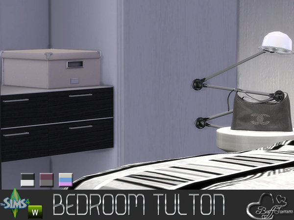 Sims 4 Tulton Bedroom ReColor 1 by BuffSumm at TSR