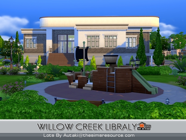 Sims 4 Willow Creek Library by Autaki at TSR