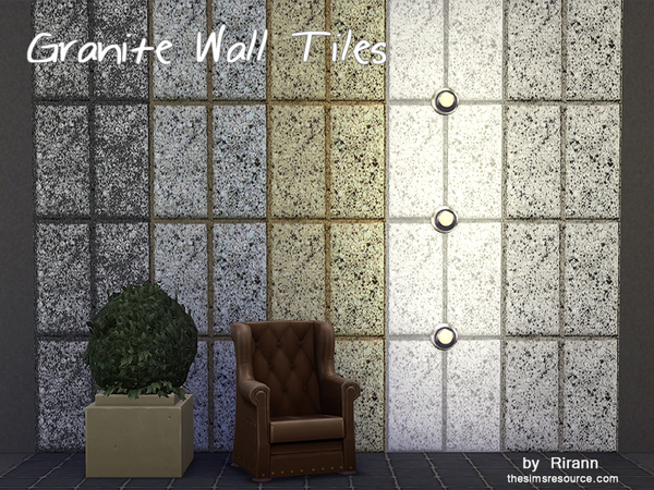 Sims 4 Granite Wall Tiles by Rirann at TSR