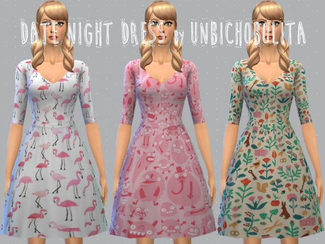 Sims 4 Night dress at Un bichobolita