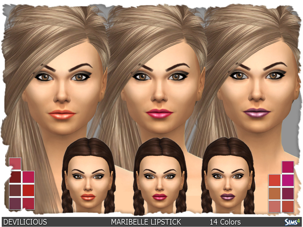 Sims 4 Maribelle Lipstick by Devilicious at TSR