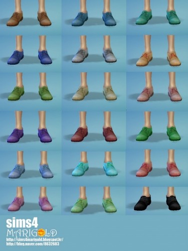 Male Oxford Shoes at Marigold » Sims 4 Updates