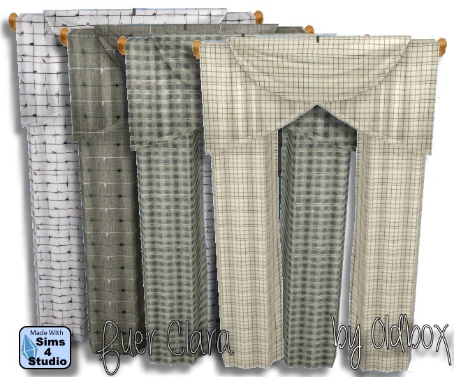 Sims 4 Curtain recolors by Oldbox at All 4 Sims