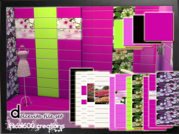 Sims 4 Dolcevita tile set by nicol600 at TSR