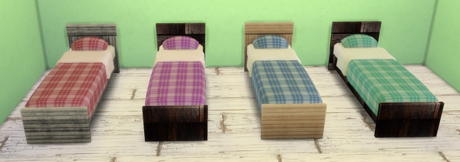 Sims 4 4 plaid bedding+ 3 mod pod single frame recolors at Tacha 75