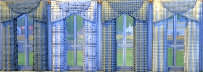 Sims 4 Curtain recolors by Oldbox at All 4 Sims