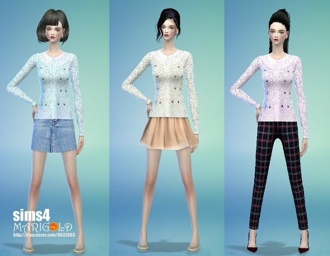 Sims 4 Lace cardigan at Marigold