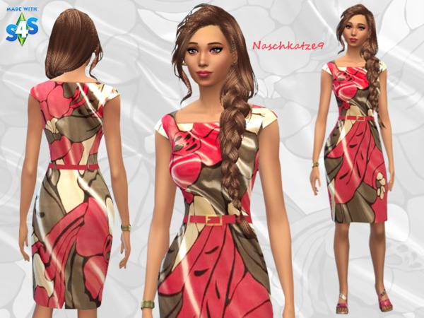 Sims 4 Smart Satin Gown by naschkatze9 at TSR