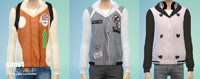 Sims 4 Hoodie jacket for males at Marigold