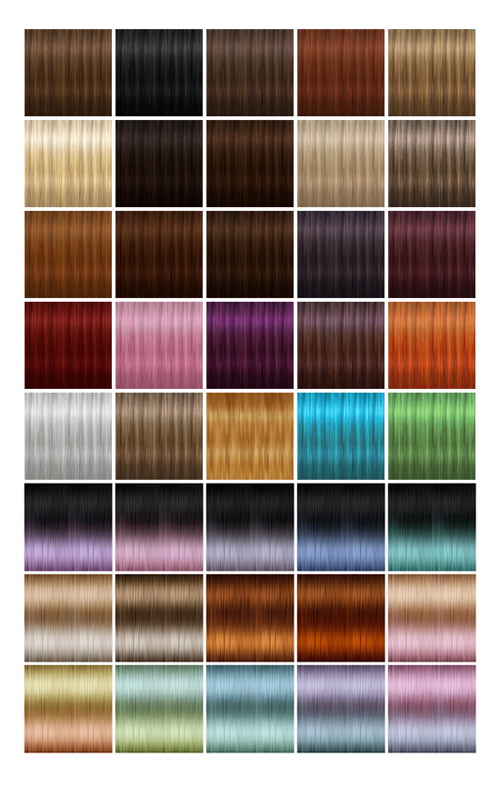 Sims 4 New Textures for hair retextures (87 colors) at Jenni Sims