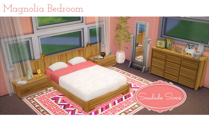 Sims 4 Magnolia Bedroom at Saudade Sims